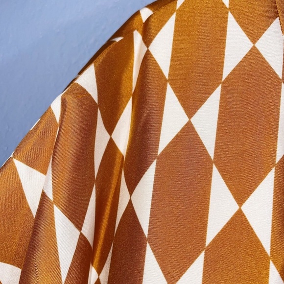 Tory Burch Haley Diamond Tile Silk Coat Size 4 - Picture 8 of 12